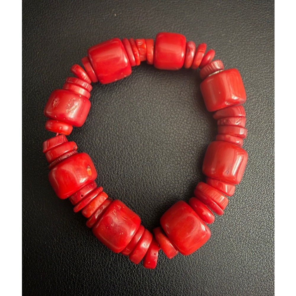 Jay King Beaded Bracelet Coral Red DTR